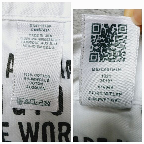 True Religion Ricky W/Flap Men's White Relaxed Straight Denim Shorts Size 30 - Picture 8 of 13